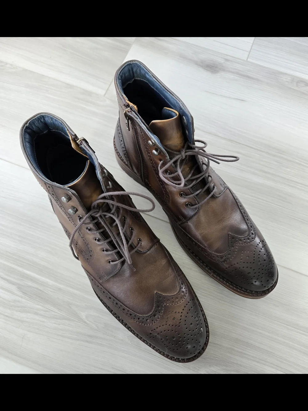 Johnston & Murphy Men’s Wingtip Oxford Boots – Size 12 (Regular) – Like New - Picture 3 of 14
